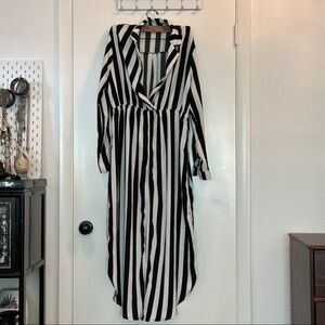 Chic Long Sleeve Striped Dress